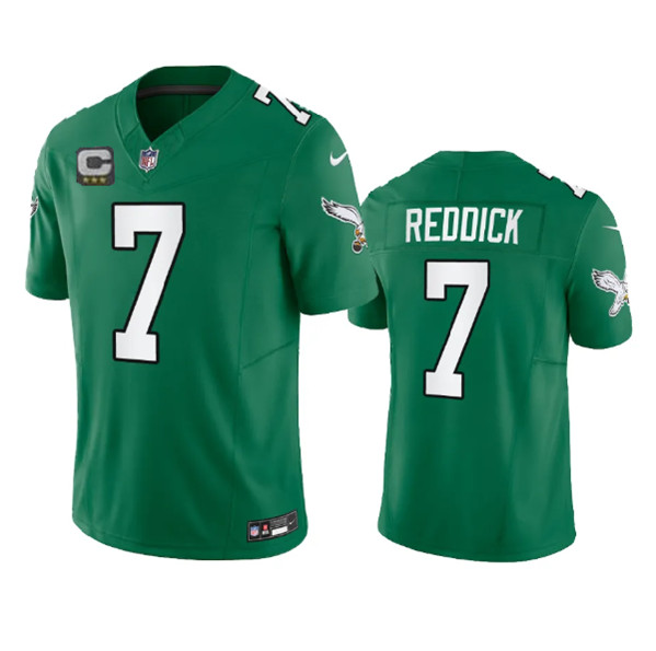 Men's Philadelphia Eagles #7 Haason Reddick Green 2023 F.U.S.E. With C Patch Vapor Untouchable Stitched Football Jersey